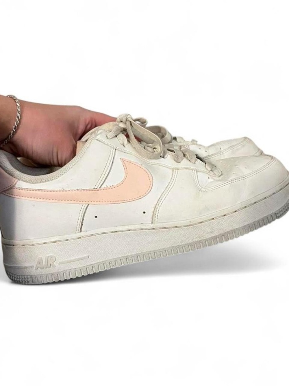 Nike Women’s Air Force 1 Low - Cream with Pale Pink Swoosh